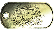 The F-16 as it appears on the jet 100 star dog tag.