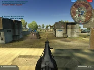 A mounted RPK in Battlefield 2.