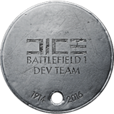 The DICE Dev Team Dog Tag from Battlefield 1.