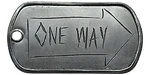 One Way Trip Dog Tag