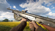 Inspecting the left-hand side of the Chauchat.