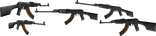 The RPK-74M model in various angles.