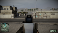 The UMP-45 SA's iron sights.