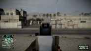 The UMP-45 SA's iron sights