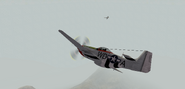 A US Army P-51 Mustang hunts down a German Ju-87 on the Italian front.