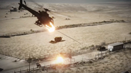 A Russian helicopter strafing US Marines in Capture the Flag.