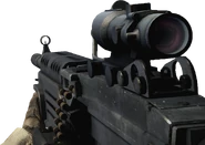 M249 with 4X Scope mounted.