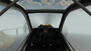 First person view of the cockpit