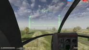 Pilots view, with HUD