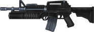 A render of the M16-203 Battle Rifle.