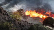 The Sherman as seen in the Battlefield V – War in the Pacific Official Trailer. It is equipped with the Coax Flamethrower specialisation.