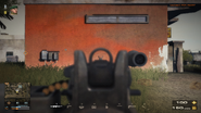 The M240B's iron sight