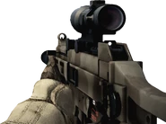 UMP-45 SA with a 4X Rifle Scope