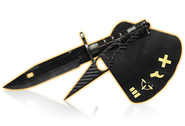 The Carbon Fiber knife and premium dog tags are a part of the Premium package.