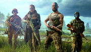 A squad in an earlier build of  showing off some of the removed customization options.