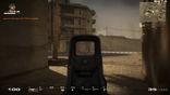 The view through the Holosight UMP45's sight.