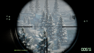 The view through the GOL Sniper Magnum's scope