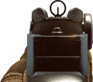 The SG553's iron sights.