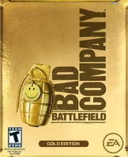 The golden cover of Battlefield: Bad Company Gold Edition