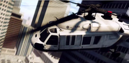The Transport Helicopter seen in the Into the Jungle Trailer. Note its lack of miniguns as the side doors are closed and the different paint job