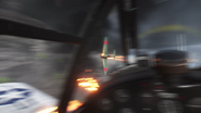 A Zero getting shot down by F4U Corsair, as seen in the Battlefield V – War in the Pacific Official Trailer.