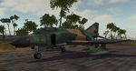 An idle F-4 Phantom