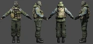 A paratrooper with PLR's balaclava and body of RGF Engineer