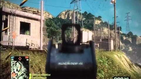 Gameplay with the XM8 Prototype in Battlefield: Bad Company 2 at Valparaiso in Rush mode