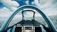 First-person view in Su-35BM cockpit (HUD enabled).