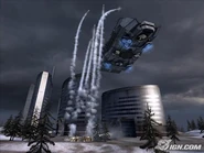 A Pair of PAC APCs unleash their Launch Pod, carrying boarders, onto an unfortunate EU Titan.