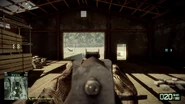 The 9A-91 Avtomat's iron sights.