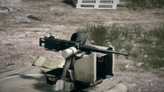 M2 Browning via remote targeting of M1 Abrams.