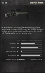 The Stats and Description of the SV-98 in Play4Free