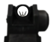 The M16A2's iron sight