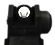 The M16A2's iron sight