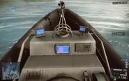 The driver view of the RHIB console.