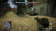 The PP2000 in Battlefield: Bad Company in the multiplayer map Ascension in Conquest mode