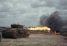 A flamethrower-equipped Crocodile in real-life.