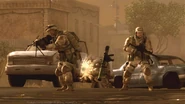 A USMC Special Ops (right) alongside an Engineer and Support.