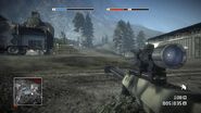 The M95 in Battlefield: Bad Company on the multiplayer map Valley Run
