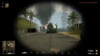 The M110's scope reticle