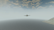 Front view of the Bf 109 in first person.