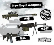 Promotional image featuring the M249.