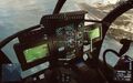 A view of the panels in the cockpit of the Little Bird.