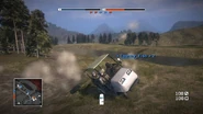 Players fooling around in a Golf Cart in Battlefield: Bad Company