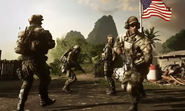 Amerikanische Soldaten treffen Vorbereitungen auf den bevorstehenden chinesischen Angriff