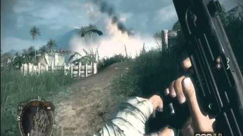 Gameplay with the UZI in Battlefield: Bad Company 2: Vietnam at Cao Son Temple and Operation Hastings in Rush mode