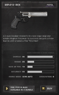 The Stats and Description of the MP-412 Rex in Battlefield Play4Free