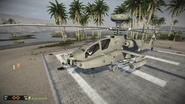Side view of the AH-64 Apache.