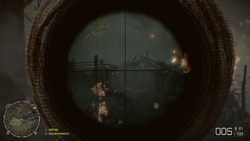 The view through the M40's scope.